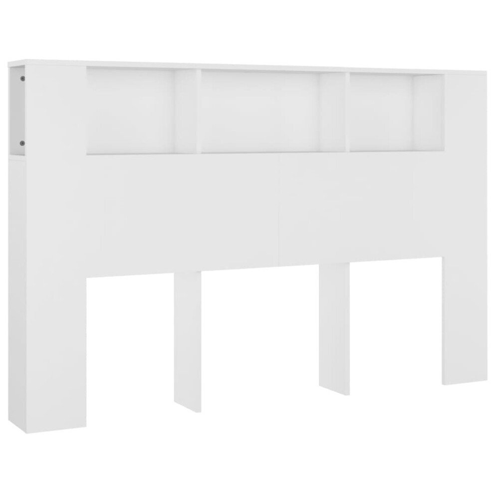 Vidaxl (White) Headboard Cabinet Bedroom Bookcase Bed Headboard Bed Backboard Cabinet