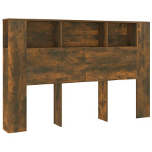 (smoked oak) vidaXL Headboard Cabinet Bedroom Bookcase Bed Headboard Bed Backboard Cabinet