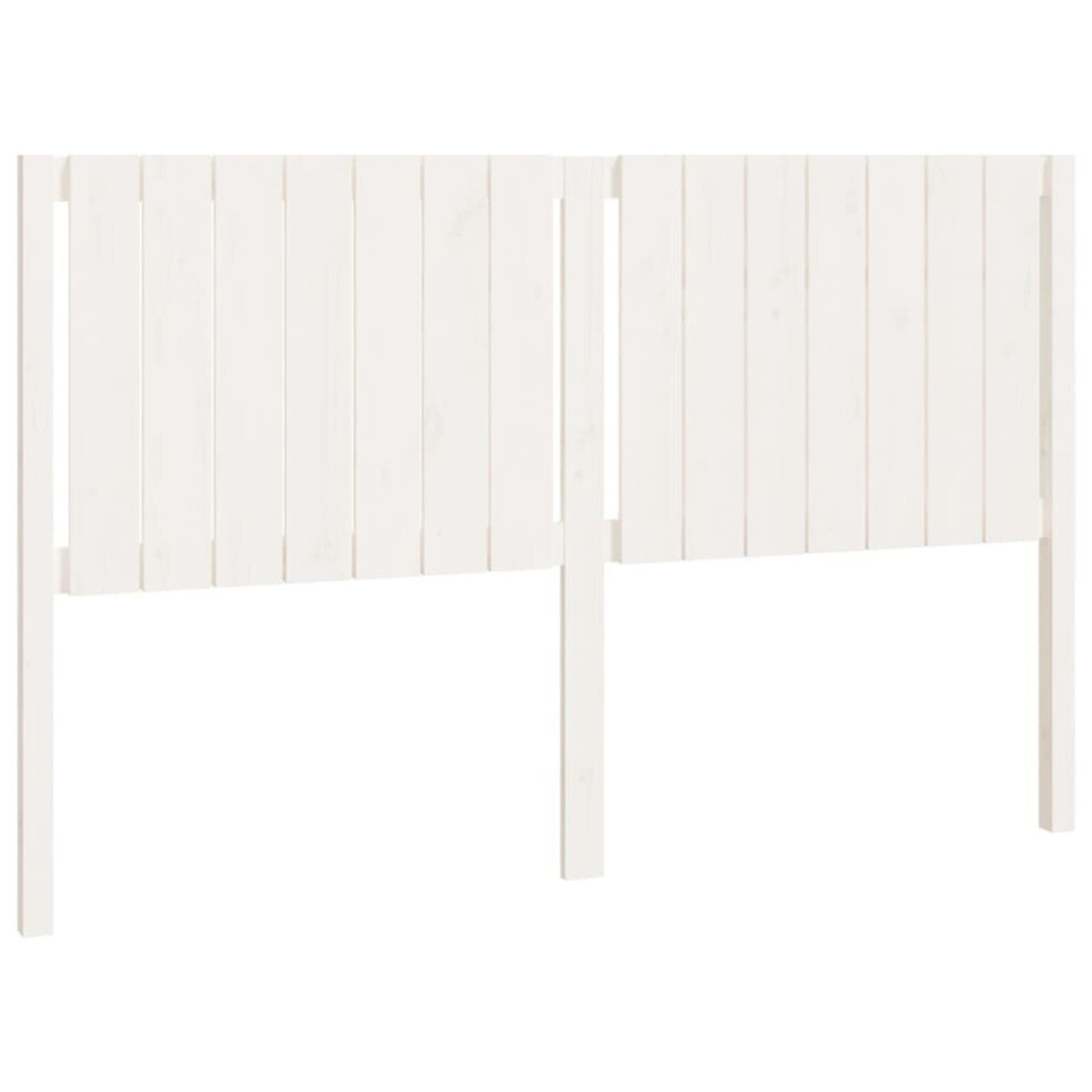 (white, 165.5 x 4 x 100 cm) vidaXL Solid Wood Pine Bed Headboard Home Wooden Bedstead Multi Colours/Sizes