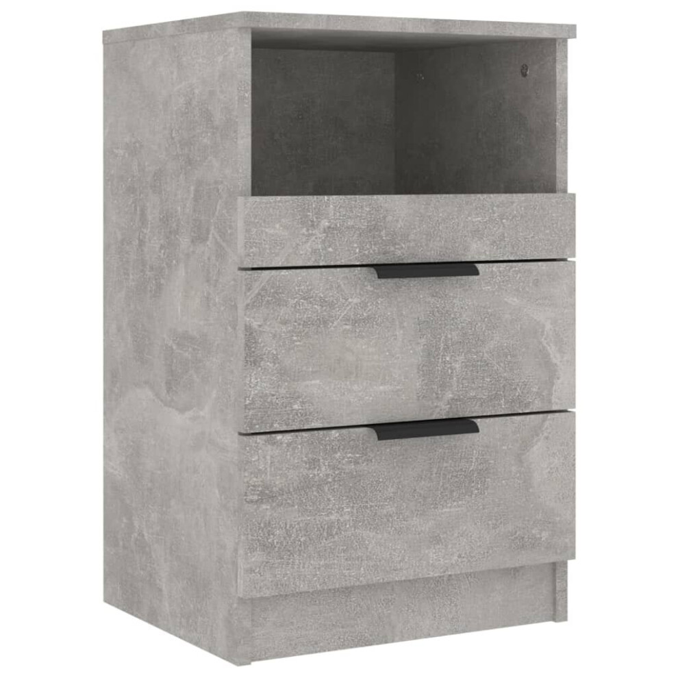 New Vidaxl (Concrete 1) 1/2X Bedside Cabinet Engineered Wood Home End Side Table Multi Colours Grey