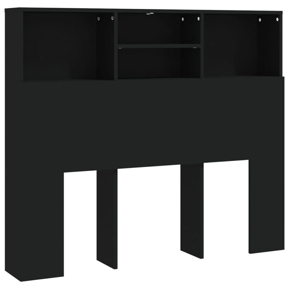 (black) vidaXL Headboard Cabinet Bedroom Bookcase Headboard Furniture Multi Colours