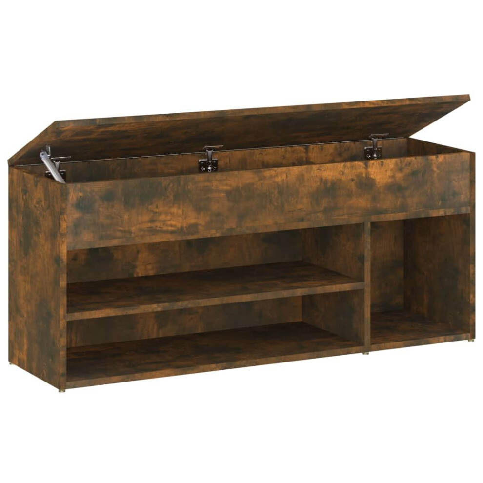 (smoked oak) vidaXL Shoe Bench Chipboard Home Shoe Cabinet Hall Bench Set Multi Colours