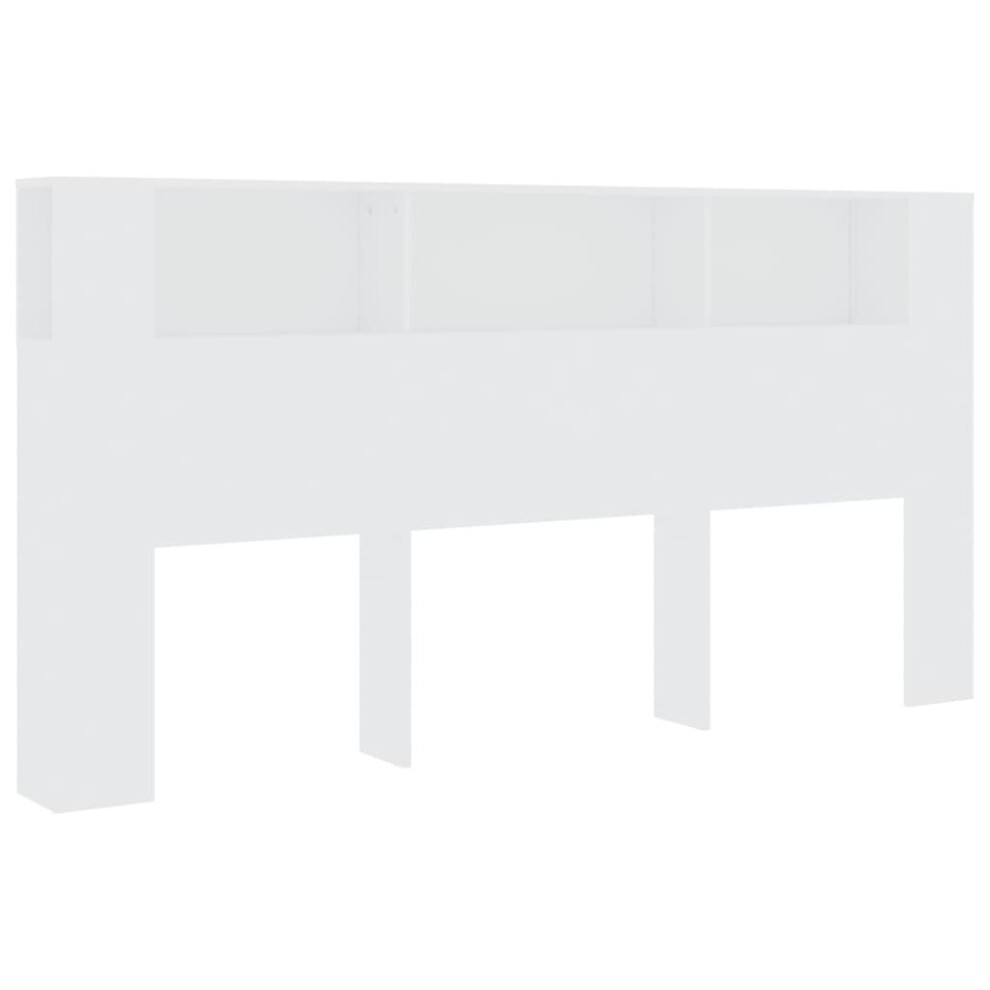 Vidaxl (White) Headboard Cabinet Bookcase Headboard Indoor Furniture Multi Colours