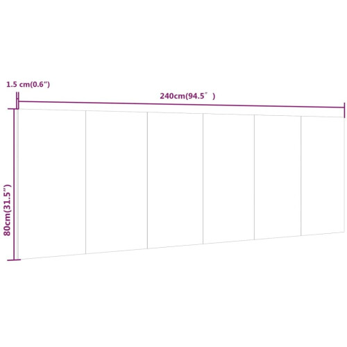 VidaXL (black) vidaXL Wall Headboard Bed Header Bedroom Wall Bed Headboard Engineered Wood 1