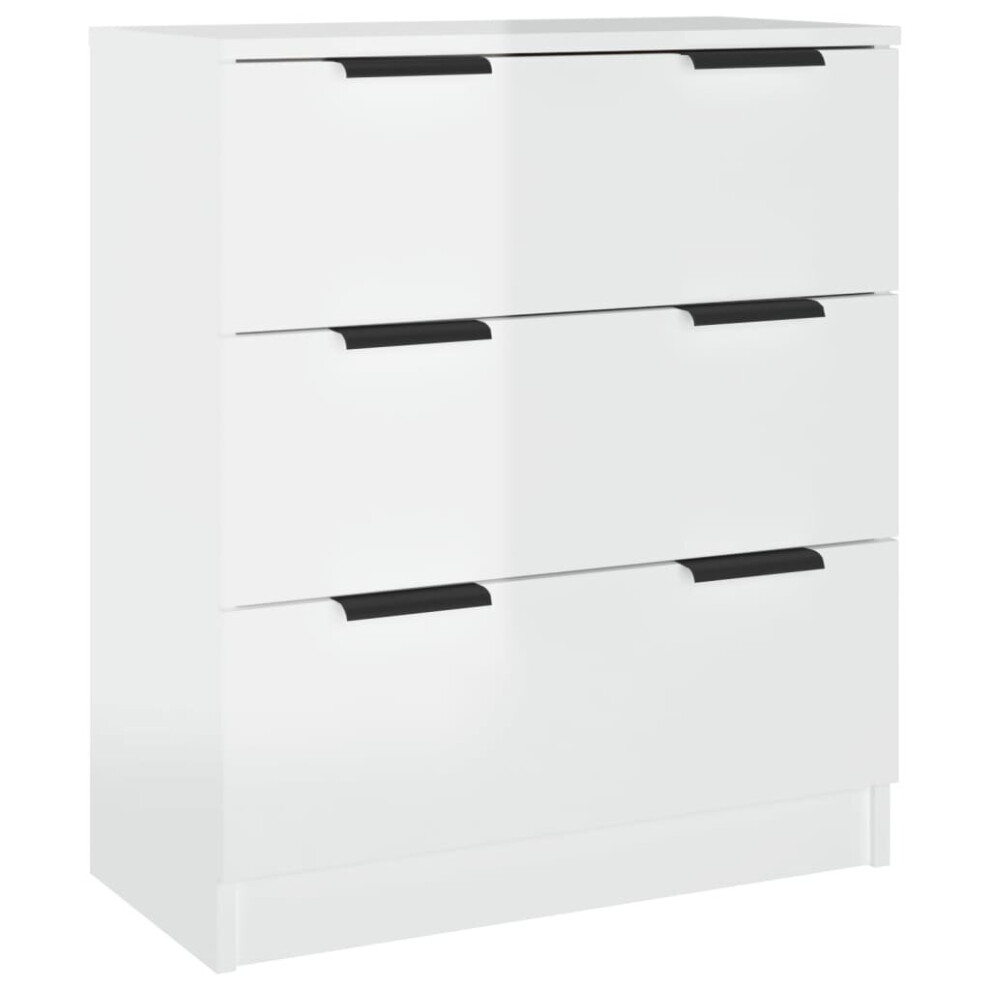 (high gloss white) vidaXL Sideboard Engineered Wood Storage Side Cabinet Furniture Multi Colours