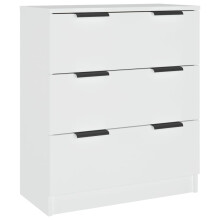 (white) vidaXL Sideboard Console Cabinet Storage Cupboard Highboard Engineered Wood