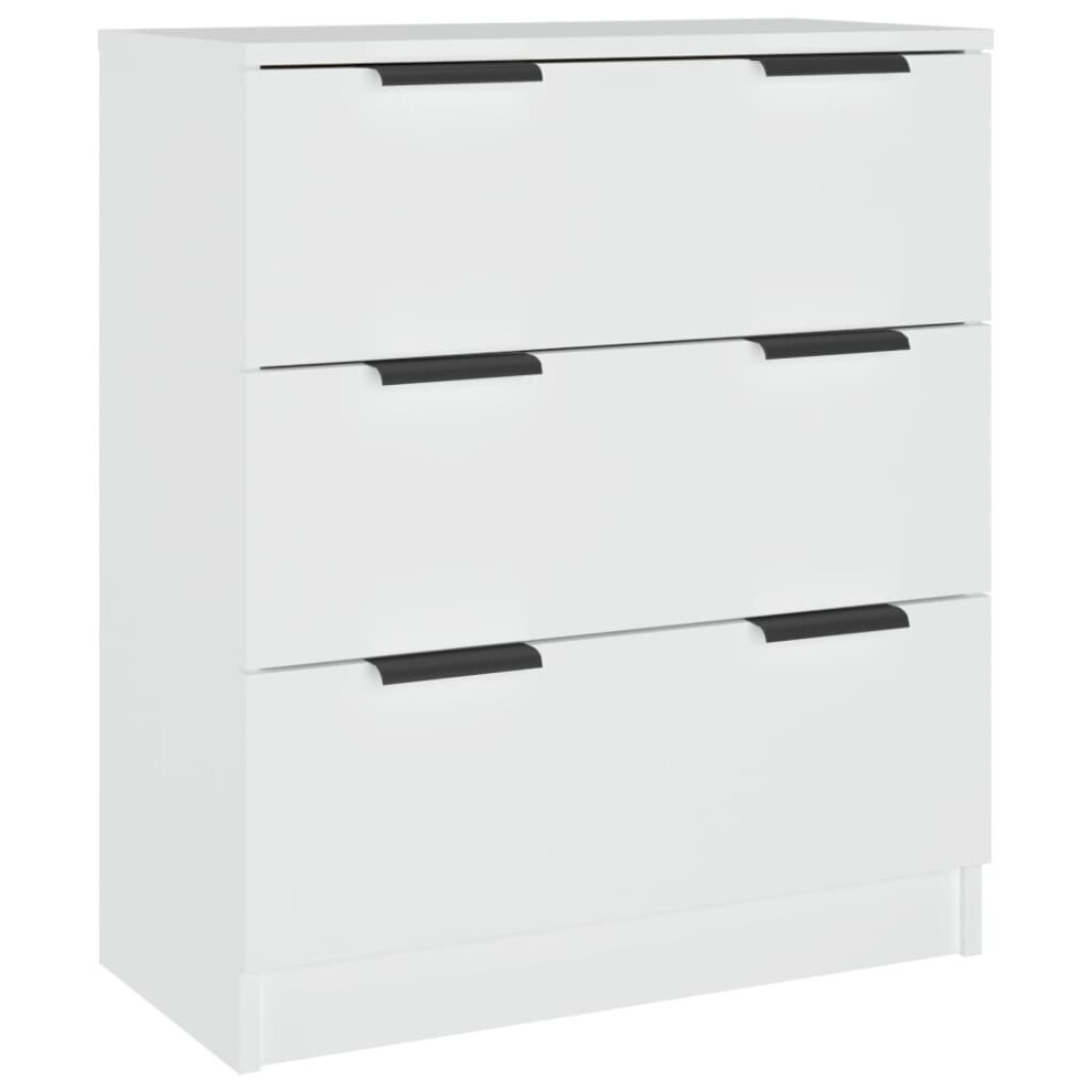 Vidaxl (White) Sideboard Console Cabinet Storage Cupboard Highboard Engineered Wood White