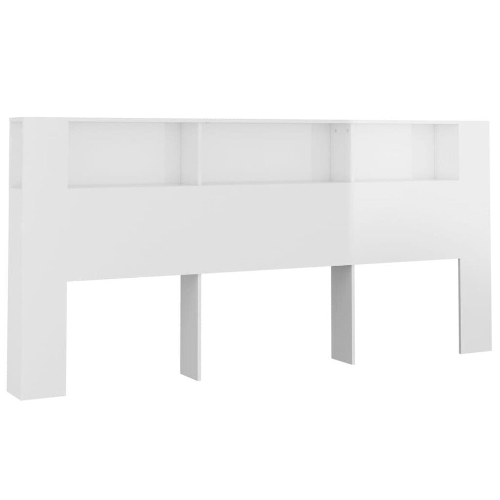 (high gloss white) vidaXL Headboard Cabinet Bed Headboard Indoor Bedroom Furniture Multi Colours