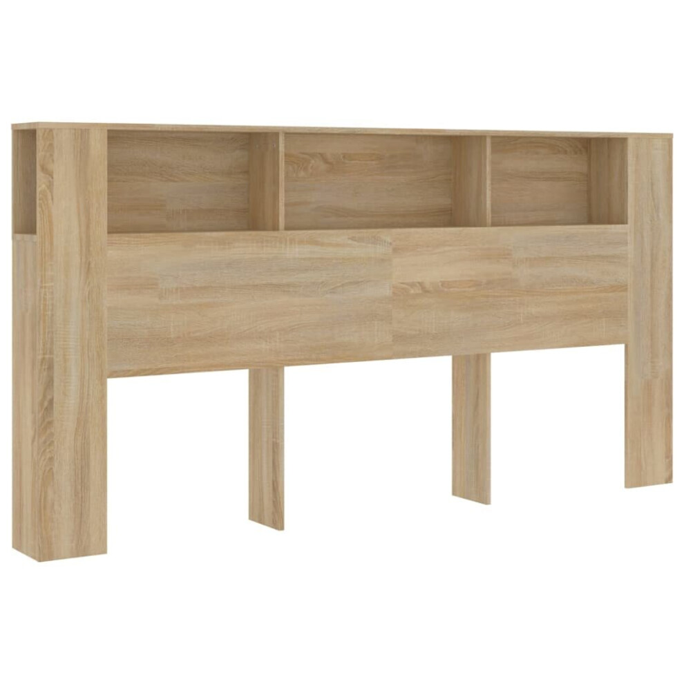 Vidaxl (Sonoma Oak) Headboard Cabinet Bookcase Headboard Indoor Furniture Multi Colours