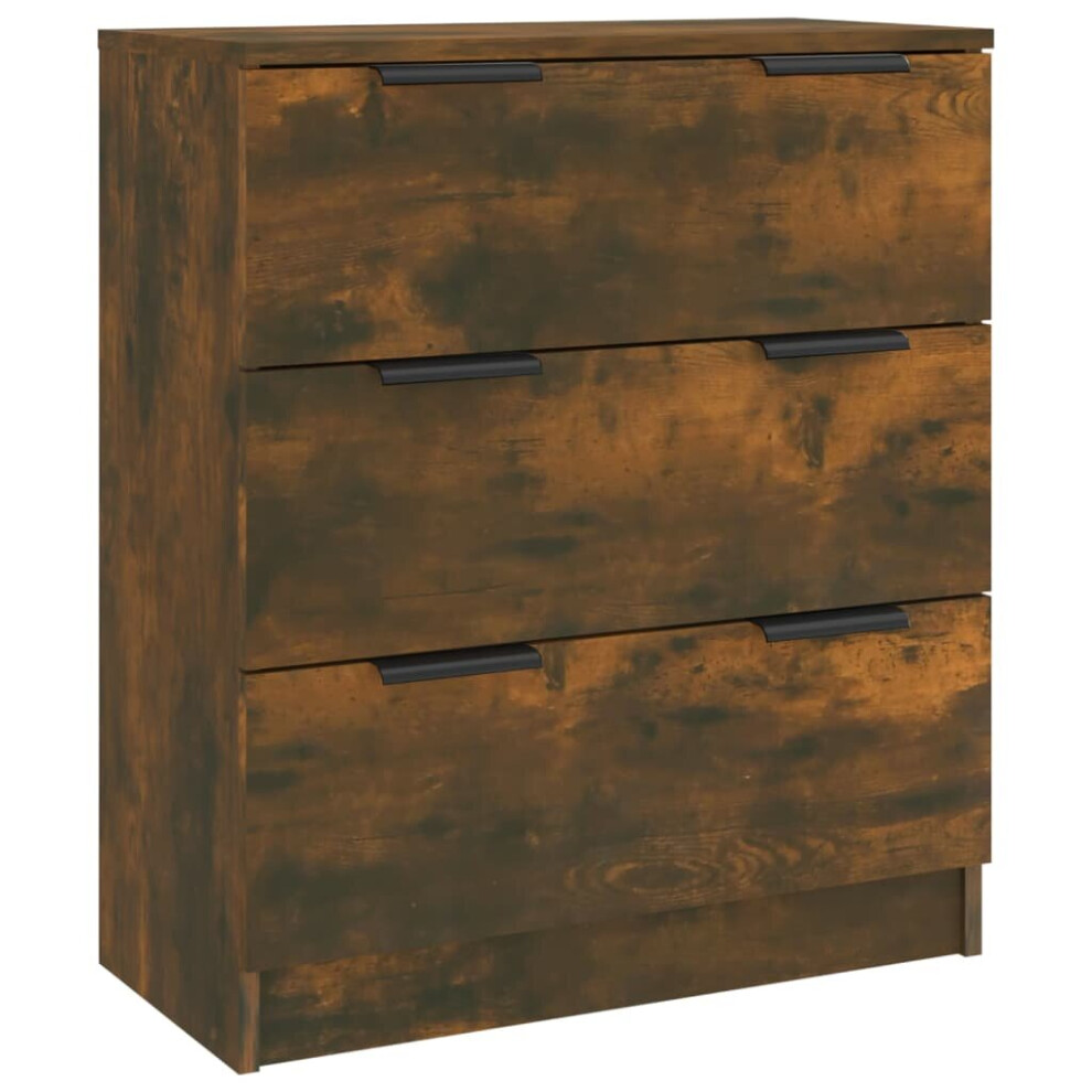 Vidaxl (Smoked Oak) Sideboard Console Cabinet Storage Cupboard Highboard Engineered Wood Brown