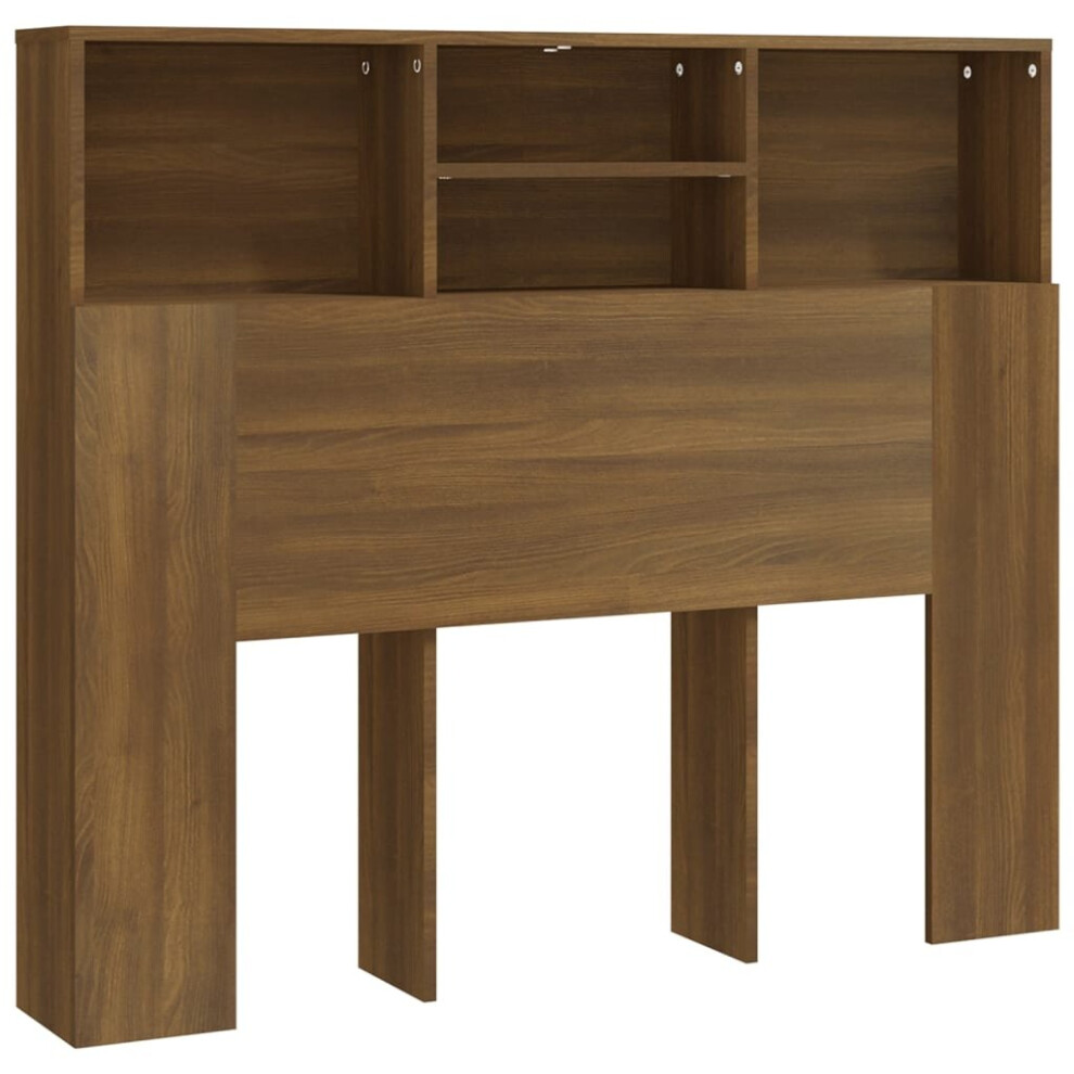 Vidaxl (Brown Oak) Headboard Cabinet Bedroom Bookcase Headboard Furniture Multi Colours