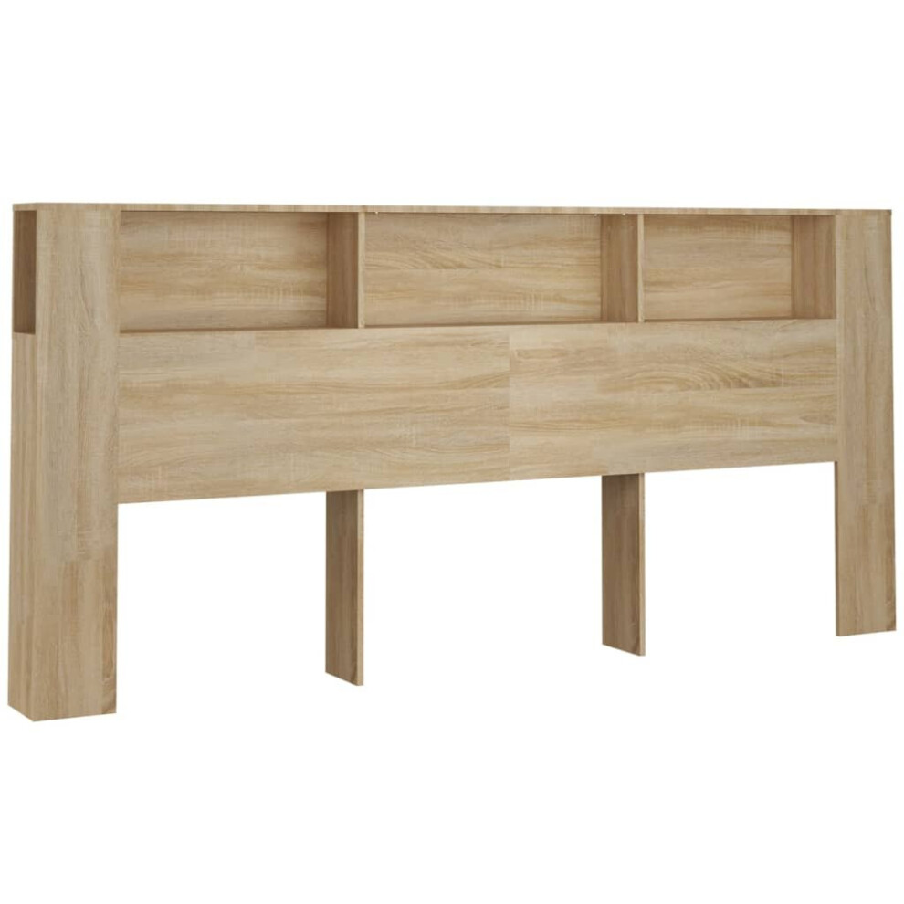 Vidaxl (Sonoma Oak) Headboard Cabinet Bed Headboard Indoor Bedroom Furniture Multi Colours