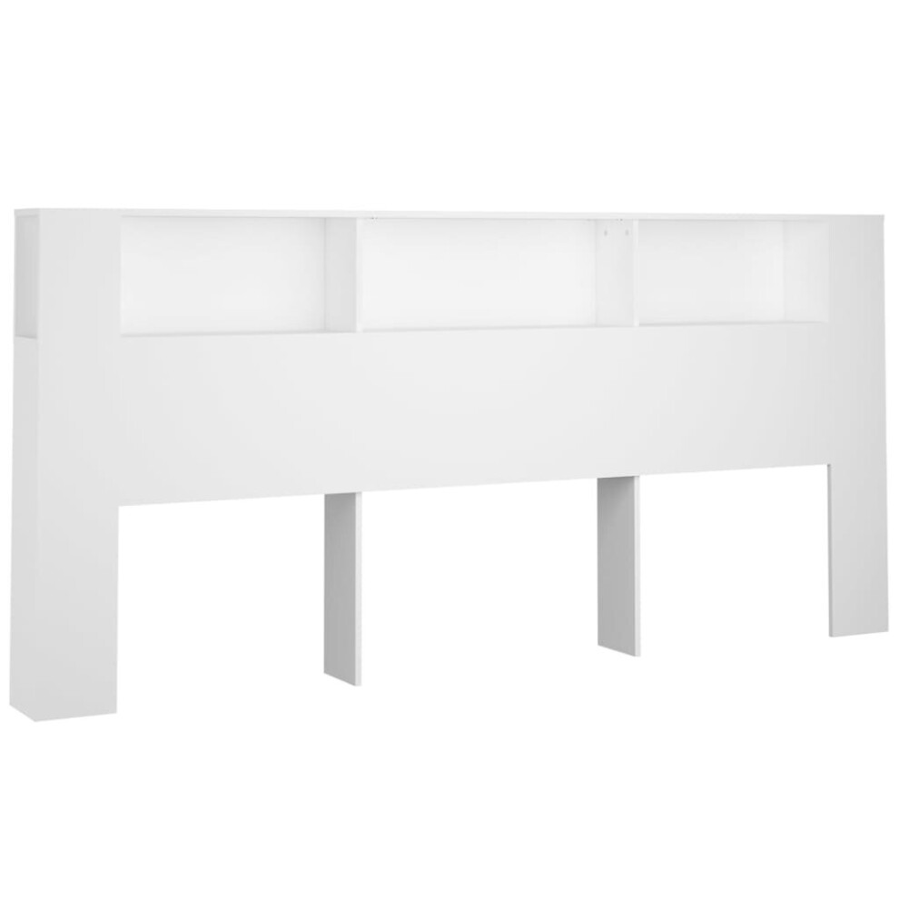 (white) vidaXL Headboard Cabinet Bed Headboard Indoor Bedroom Furniture Multi Colours