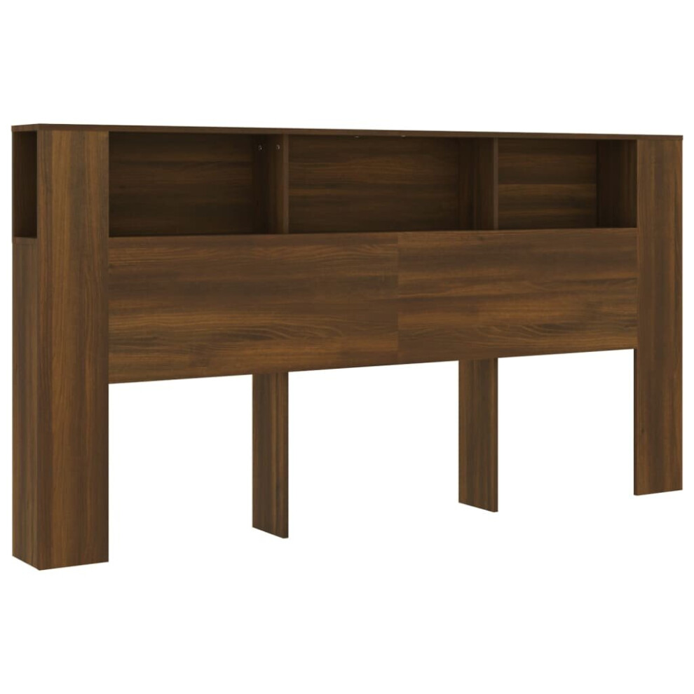 (brown oak) vidaXL Headboard Cabinet Bookcase Headboard Indoor Furniture Multi Colours