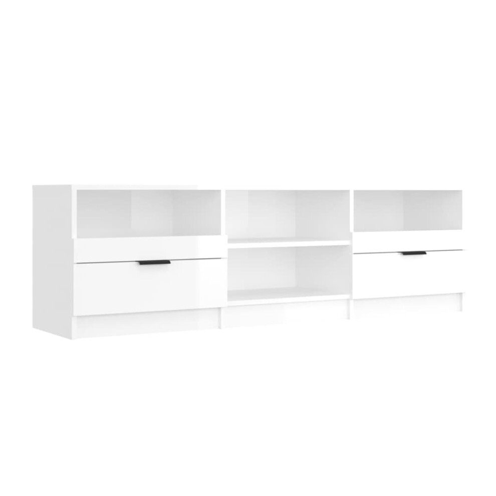 (high gloss white) vidaXL TV Cabinet Engineered Wood Entertainment Centre Furniture Multi Colours