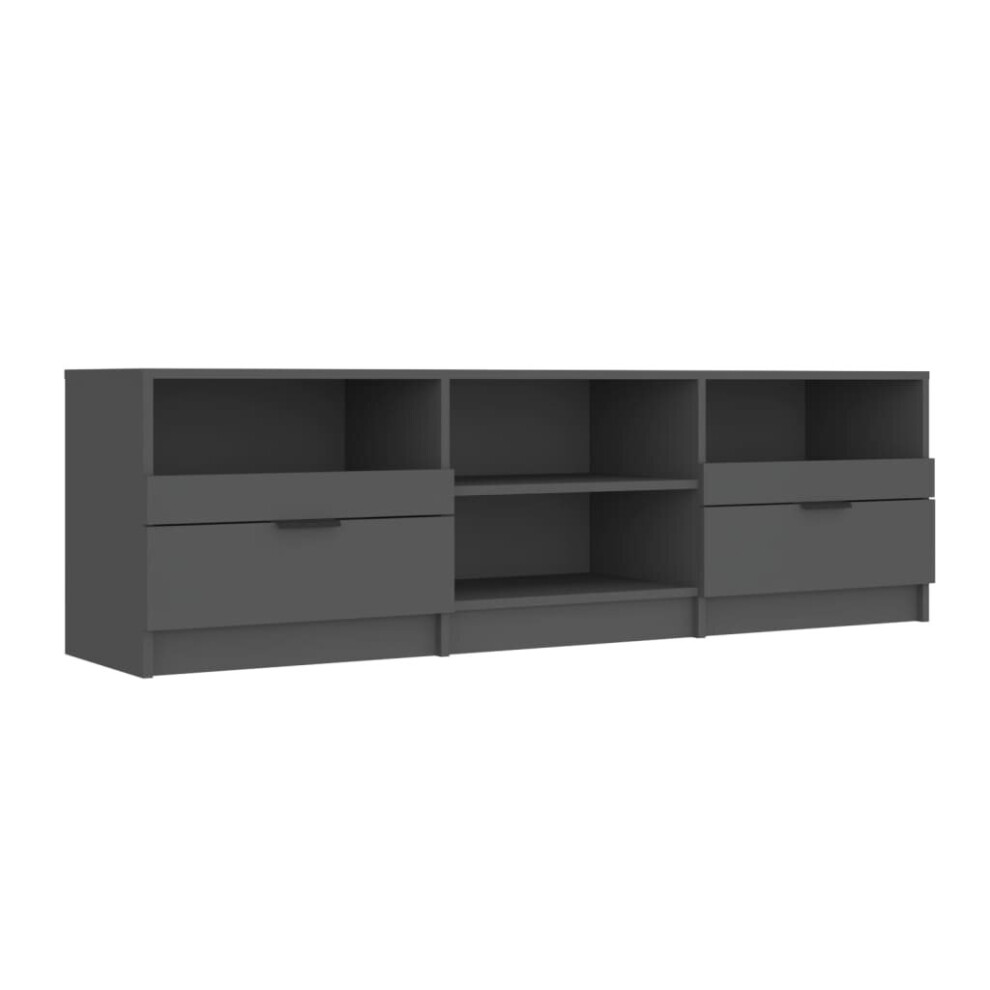 (black) vidaXL TV Cabinet Engineered Wood Entertainment Centre Furniture Multi Colours