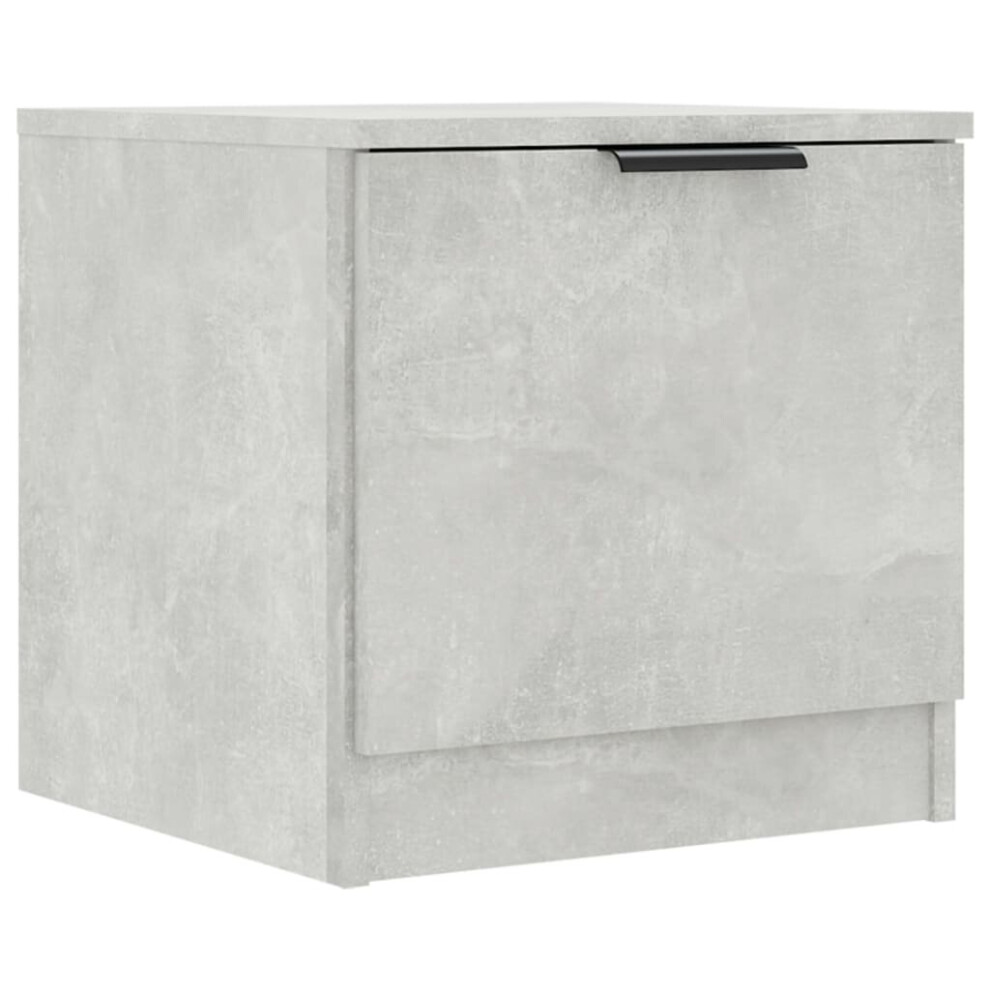 Vidaxl (Concrete Grey, 1) 1/2X Bedside Cabinet Bedroom Nightstand Side End Table Multi Colours