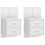 VidaXL (white, 2) vidaXL Wall Bedside Cabinet Floating Nightstand Bedside Unit Hanging Cabinet 1