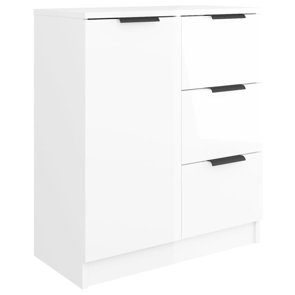 (high gloss white) vidaXL Sideboard Engineered Wood Side Cabinet Furniture Cupboard Multi Colours