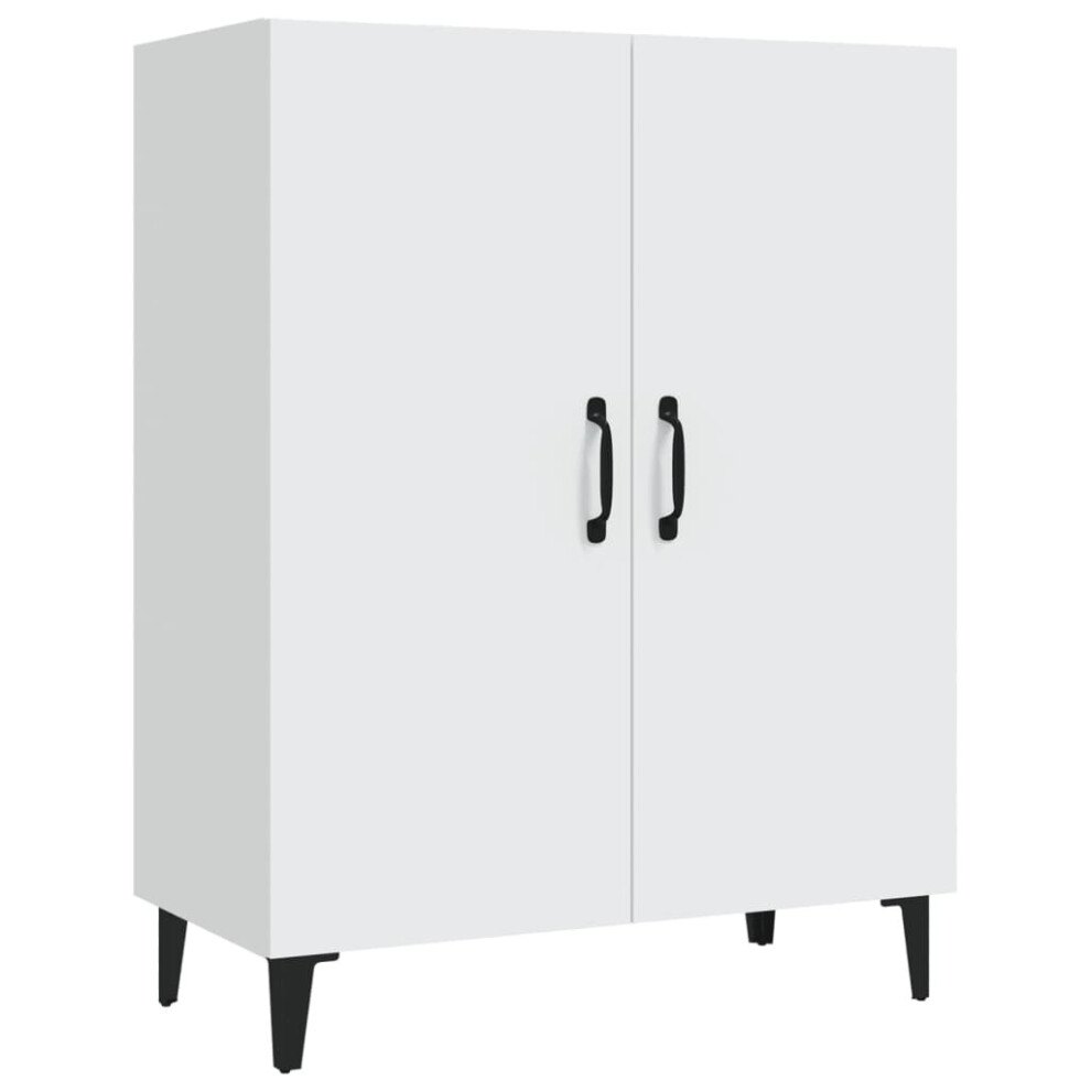 Vidaxl (White) Sideboard Console Cabinet Cupboard Storage Organiser Engineered Wood White