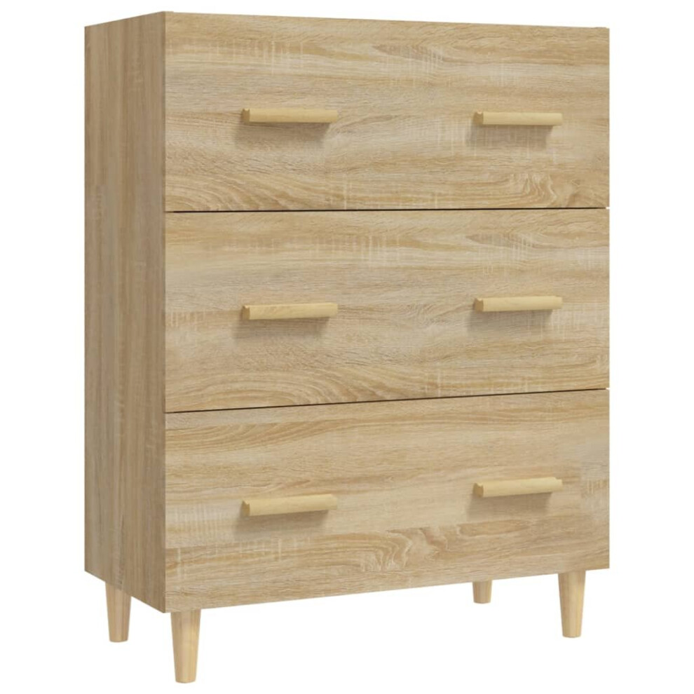 Vidaxl (Sonoma Oak) Sideboard Engineered Wood Home Storage Cabinet Highboard Multi Colours