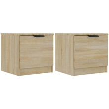 (sonoma oak, 2) vidaXL 1/2x Bedside Cabinet Bedroom Nightstand Side End Table Multi Colours