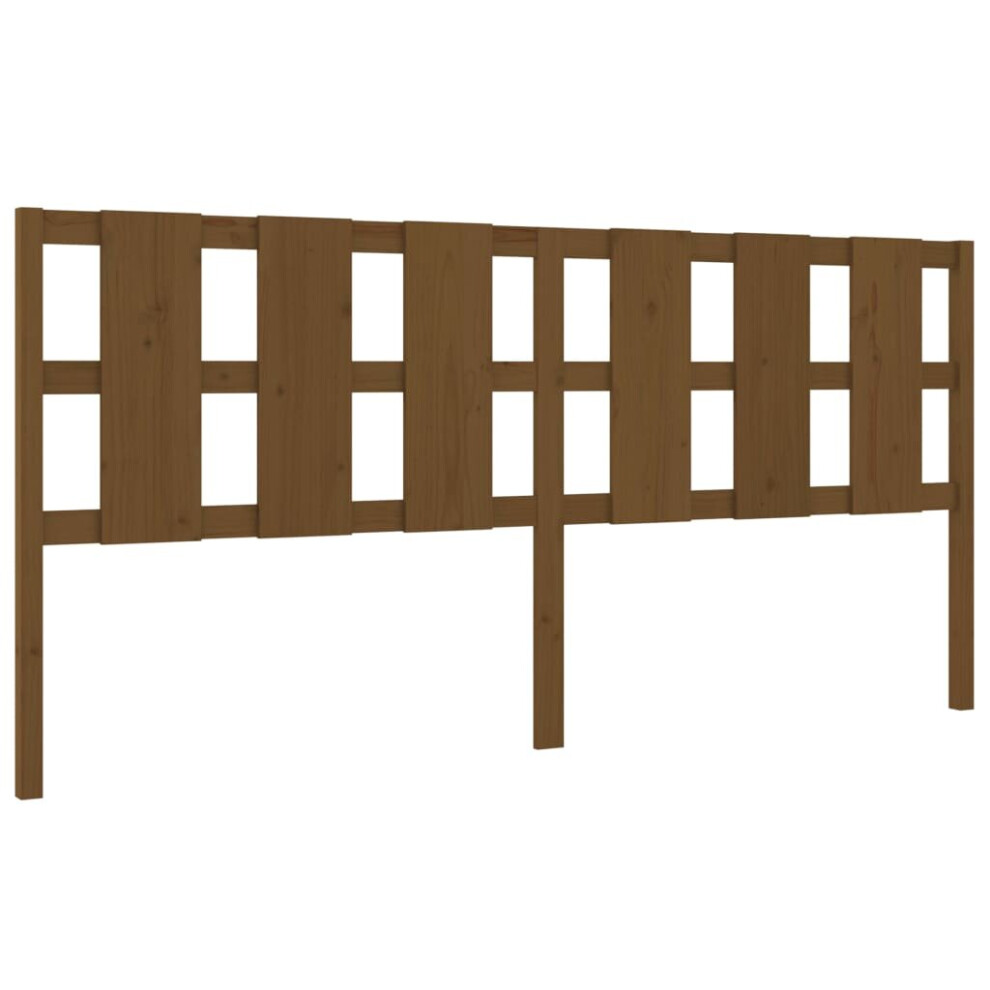 Vidaxl (Honey Brown, 205.5 X 4 X 100 Cm) Bed Headboard Home Bedroom Decorative Bed Header Panel Solid Wood Pine