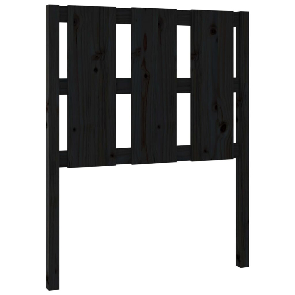 Vidaxl (Black, 80.5 X 4 X 100 Cm) Bed Headboard Home Bedroom Decorative Bed Header Panel Solid Wood Pine
