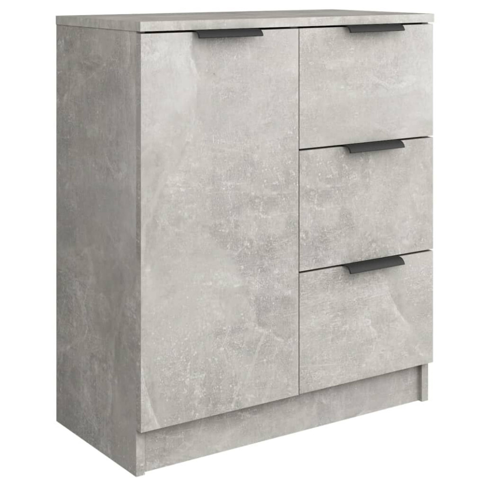 Vidaxl Grey (Concrete ) Sideboard Console Cabinet Storage Cupboard Highboard Engineered Wood
