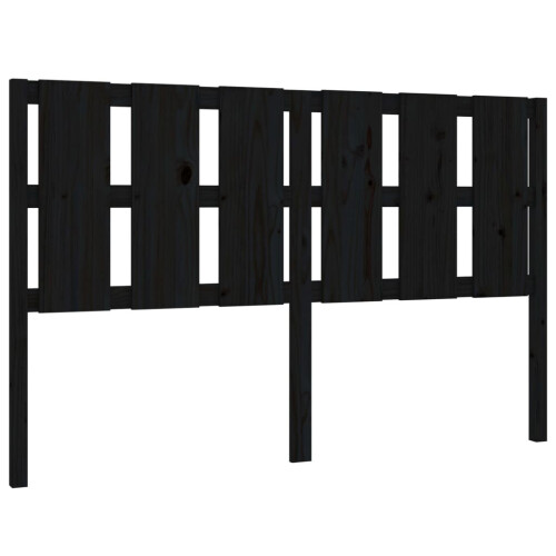 VidaXL (black, 155.5 x 4 x 100 cm) vidaXL Bed Headboard Home Bedroom Decorative Bed Header Panel Solid Wood Pine