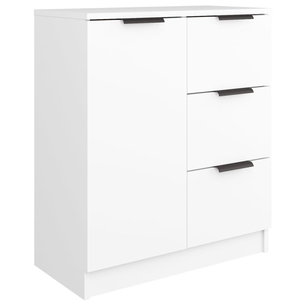 Vidaxl (White) Sideboard Console Cabinet Storage Cupboard Highboard Engineered Wood White