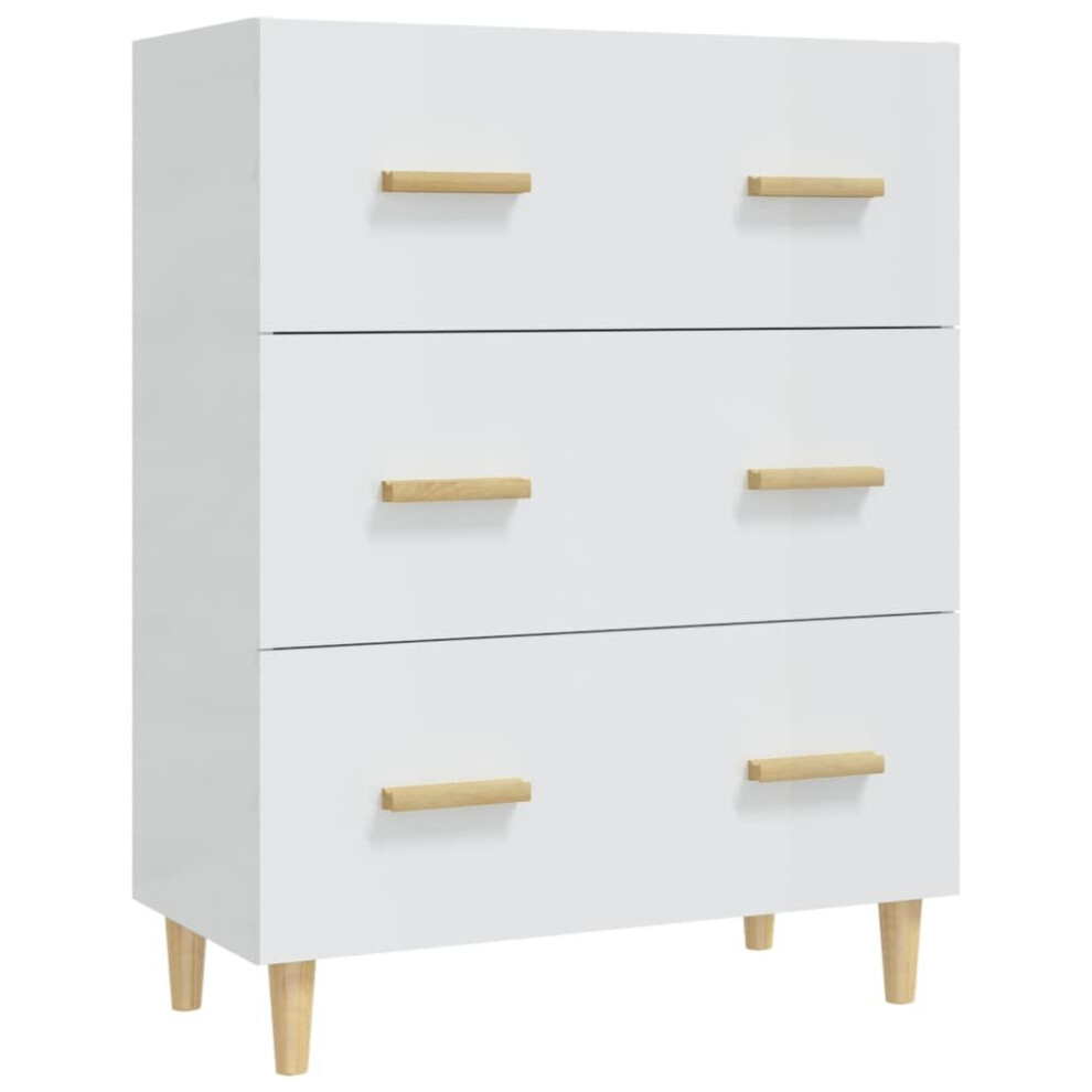 (high gloss white) vidaXL Sideboard Engineered Wood Home Storage Cabinet Highboard Multi Colours