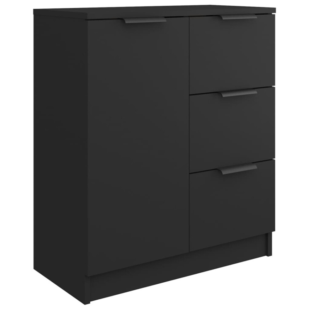 (black) vidaXL Sideboard Engineered Wood Side Cabinet Furniture Cupboard Multi Colours