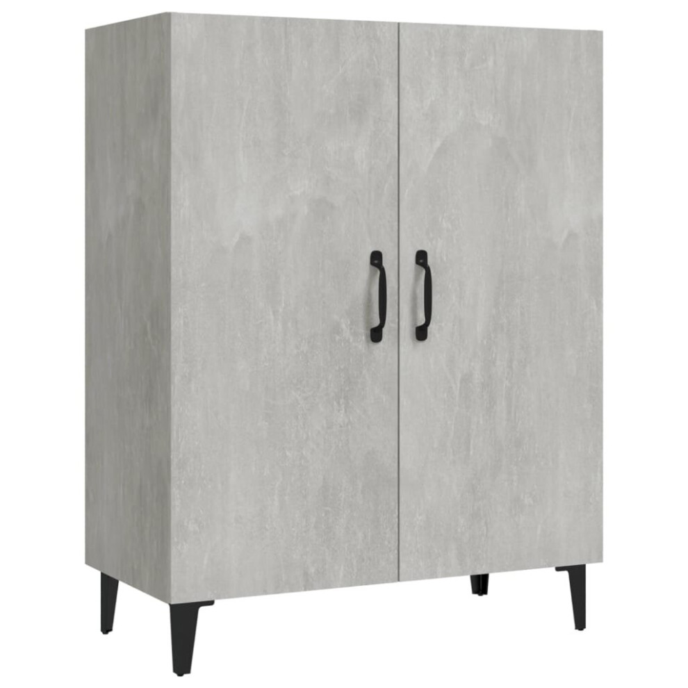 Vidaxl (Concrete ) Sideboard Console Cabinet Cupboard Storage Organiser Engineered Wood Grey