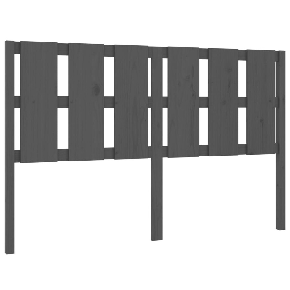 (grey, 155.5 x 4 x 100 cm) vidaXL Bed Headboard Home Bedroom Decorative Bed Header Panel Solid Wood Pine