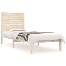 (brown, 75 x 190 cm) vidaXL Bed Frame Bed Base Bedstead Bedroom Mattress Foundation Solid Wood