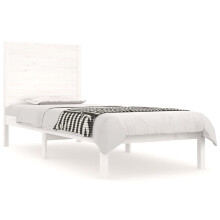 (white, 90 x 190 cm) vidaXL Bed Frame Bed Base Bedstead Bedroom Mattress Foundation Solid Wood
