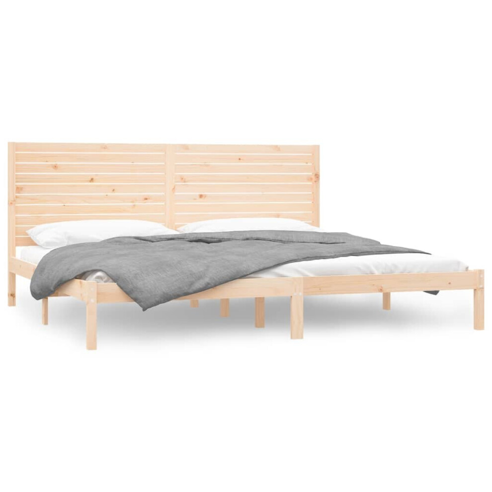 Vidaxl (Brown, 200 X 200 Cm) Bed Frame Bed Base Bedstead Bedroom Mattress Foundation Solid Wood