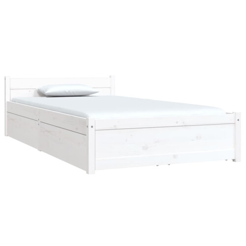 VidaXL (white, 90 x 190 cm) vidaXL Bed Frame with Drawers Bedroom Bedstead Bed Base Multi Colours/Sizes 2