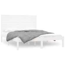 (white, 140 x 200 cm) vidaXL Bed Frame Bed Base Bedstead Bedroom Mattress Foundation Solid Wood