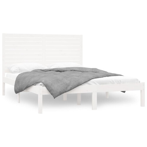 VidaXL (white, 140 x 200 cm) vidaXL Bed Frame Bed Base Bedstead Bedroom Mattress Foundation Solid Wood