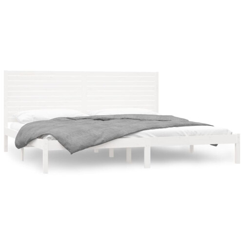 VidaXL (white, 200 x 200 cm) vidaXL Bed Frame Bed Base Bedstead Bedroom Mattress Foundation Solid Wood 1