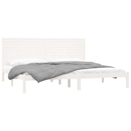 VidaXL (white, 200 x 200 cm) vidaXL Bed Frame Bed Base Bedstead Bedroom Mattress Foundation Solid Wood 2