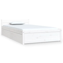 (white, 90 x 190 cm) vidaXL Bed Frame with Drawers Bedroom Bedstead Bed Base Multi Colours/Sizes