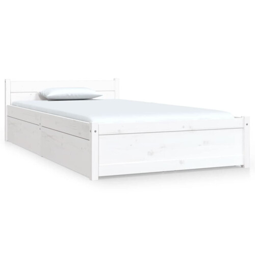 VidaXL (white, 90 x 190 cm) vidaXL Bed Frame with Drawers Bedroom Bedstead Bed Base Multi Colours/Sizes