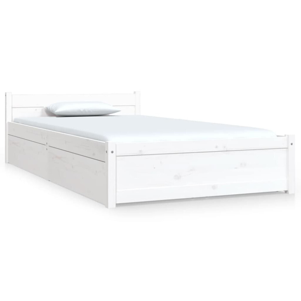 (white, 90 x 200 cm) vidaXL Bed Frame with Drawers Bedroom Bedstead Bed Base Multi Colours/Sizes