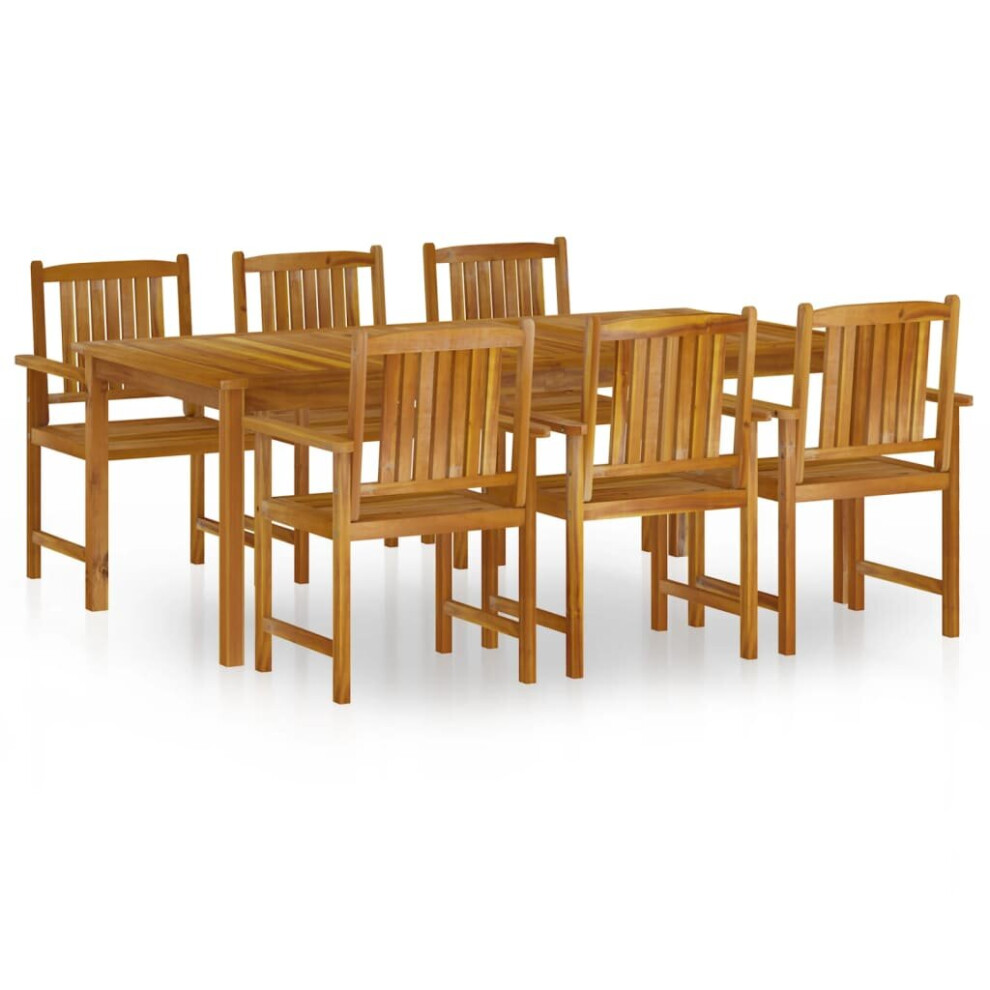 (7) vidaXL Solid Wood Acacia Garden Dining Set Patio Dinner Table Chair 7/9 Piece