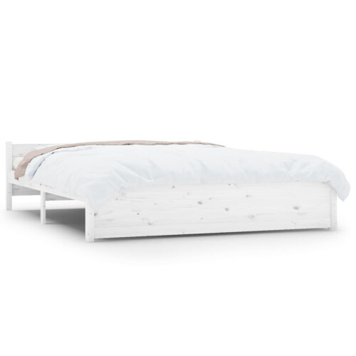 VidaXL (white, 150 x 200 cm) vidaXL Solid Wood Bed Frame Home Wooden Bedstead Bed Base Multi Colours/Sizes