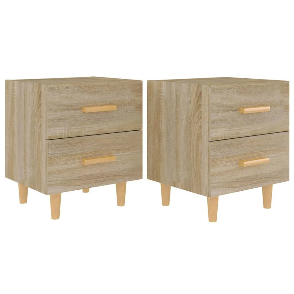 Vidaxl (Sonoma Oak, 2) 1/2X Bed Cabinet Bedroom Nightstand Bedside Storage Table Multi Colours