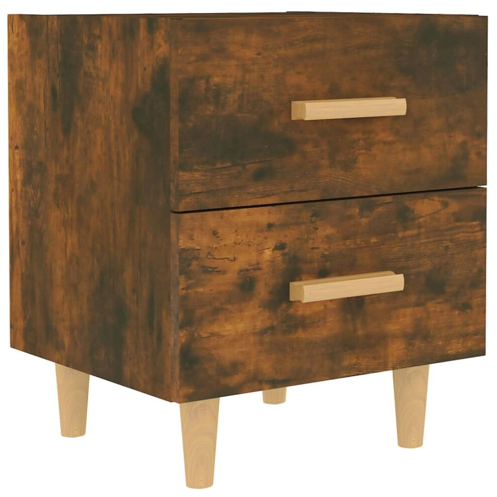 Vidaxl (Smoked Oak, 1) 1/2X Bed Cabinet Bedroom Nightstand Bedside Storage Table Multi Colours